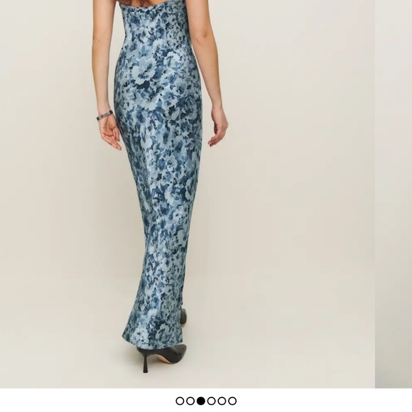 BRAND NEW Reformation Parma Silk Dress Blue - Size S - Picture 2 of 4